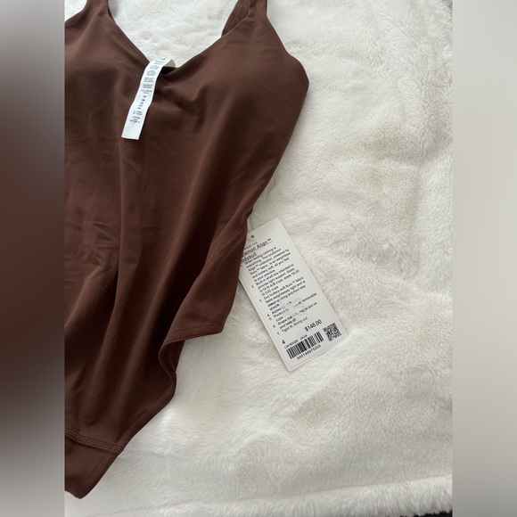 NWT Lululemon Thong Align Bodysuit Removable Bra Pads java Size 4 - Picture 5 of 7